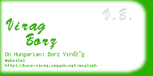 virag borz business card